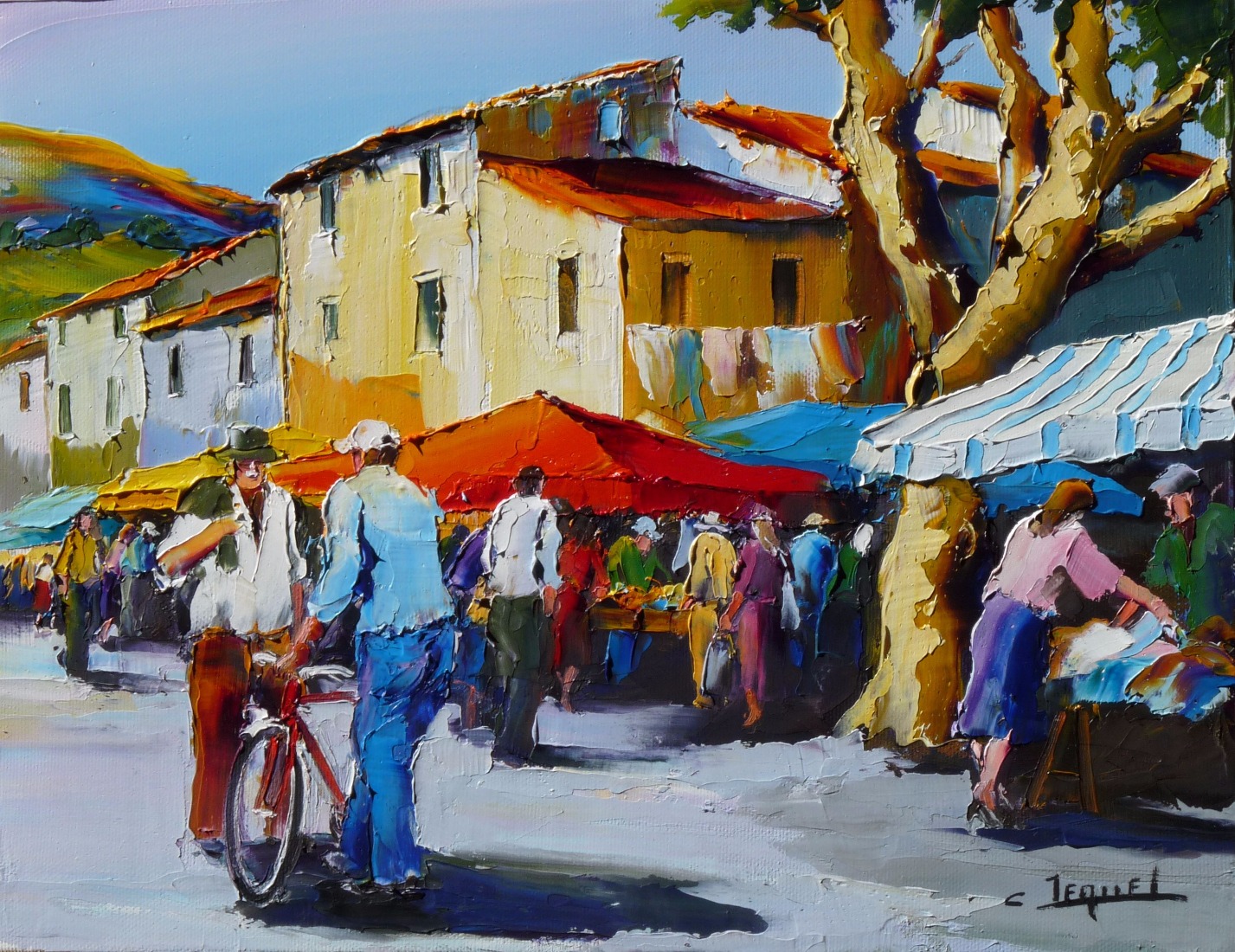 Painting gallery Paintings of rural scenes, villages and markets
